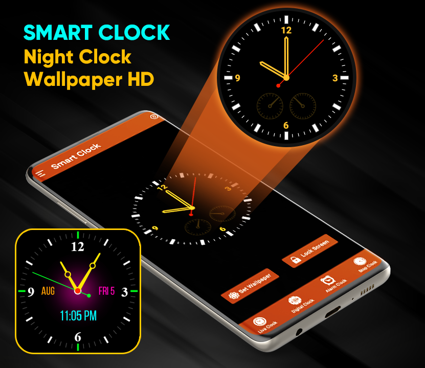 Download Night Clock - Live Wallpapers App Free on PC (Emulator) - LDPlayer
