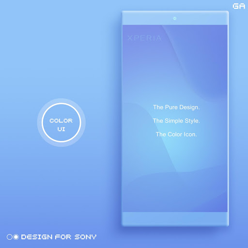 Android application COLOR™ XPERIA | Theme A BLUE screenshort