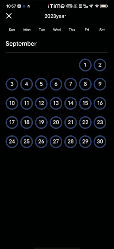 Android application iTime Elite screenshort