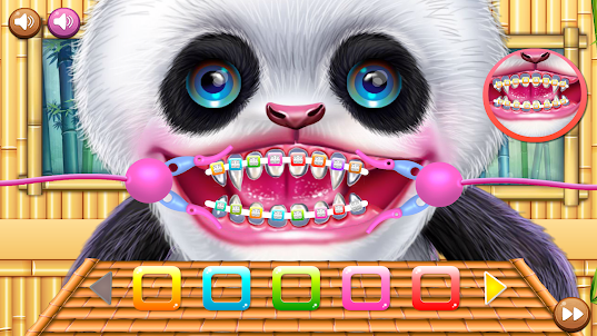 Cute Little Panda Dentist Care