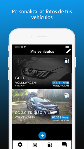 Android application RunKeyapp - Gestión vehículos screenshort