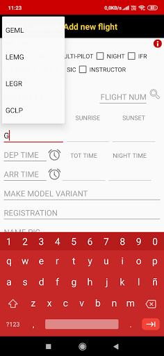 Easy Logbook - Prof Pilot Log Screen 3
