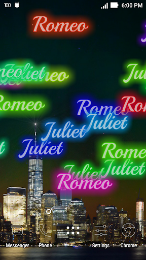 Android application My Neon Name Live Wallpaper screenshort