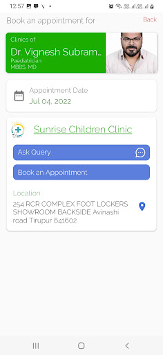 SUNRISE CLINIC Screen 2