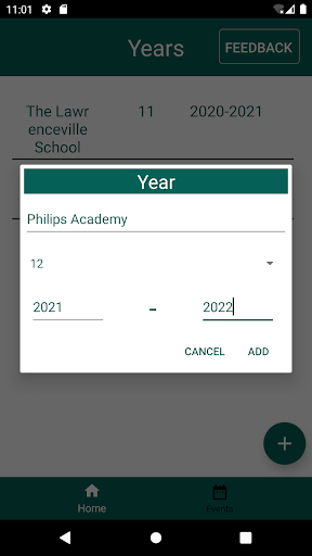 Android application Smart Grade Tracker screenshort