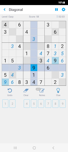 Sudoku 4 All 3 types of Sudoku Screen 2