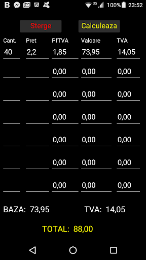 Calcul TVA Screen 2