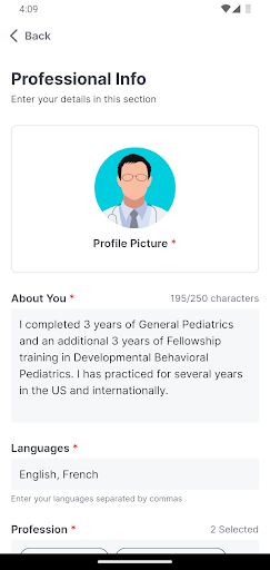 Android application Provider-Coralis Health screenshort