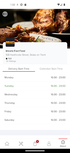Android application Imranz Fast Food screenshort