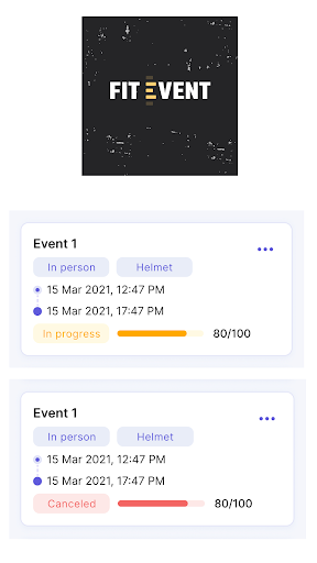 Android application Fit Event screenshort