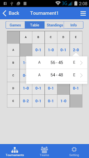 Android application Basketball Tournament Maker screenshort