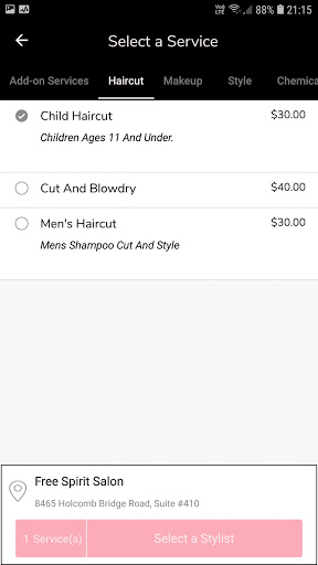 Free Spirit Salon Screen 2
