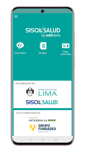 Android application SISOL SALUD: Tu chat médico screenshort