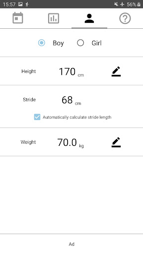 Pedometer [Step Counter] Screen 3