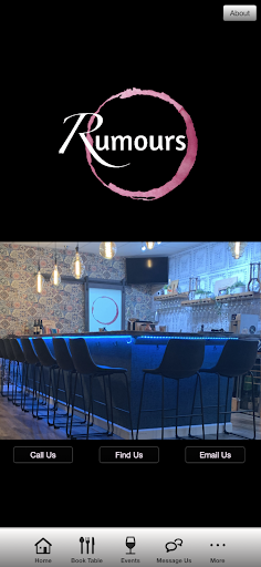 Android application Rumours Wine Bar screenshort