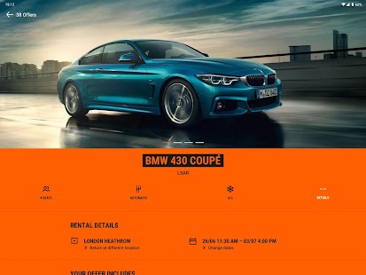 SIXT rent. share. ride. plus. Screenshot