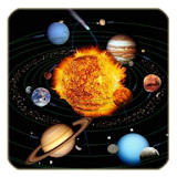 Children learn solar system icon