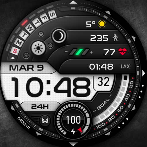 MD241 Digital watch face logo