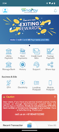 Android application Snapay | Pay Bills Instantly screenshort