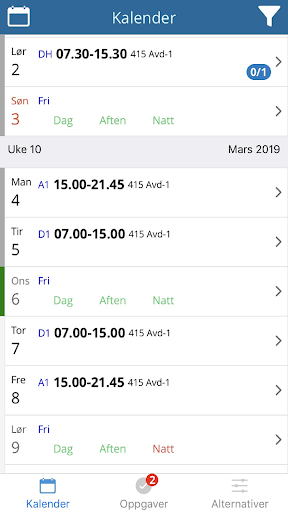 Android application Visma Ressurs screenshort