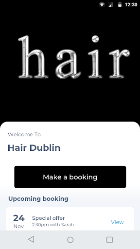 Android application Hair Dublin screenshort