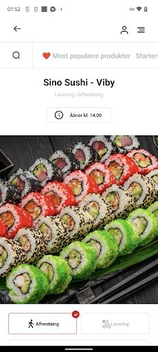 Android application Sino Sushi screenshort