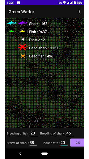 Android application Green Wa-tor screenshort