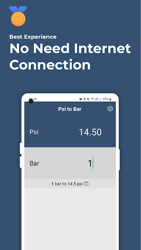 Psi to Bar Converter Screen 2