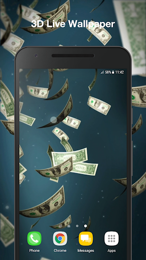 Android application Money Rain Live Wallpaper Pro screenshort