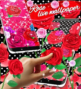 Pink red roses live wallpaper - Apps on Google Play