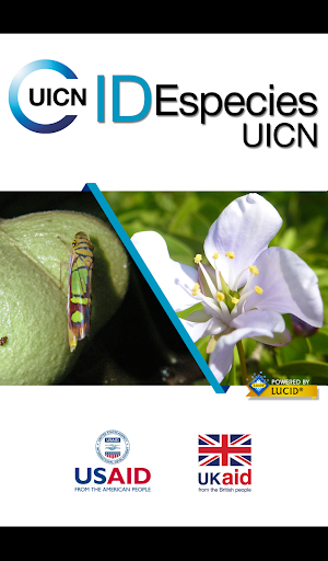 Android application ID Species UICN screenshort