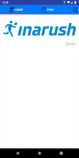 InaRush Driver App Screen 2