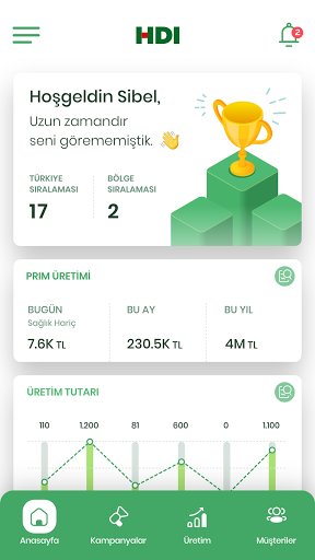 Android application HDI Mobil Acentem screenshort