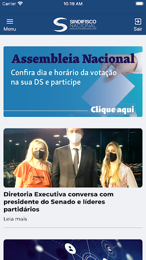 Android application Sindifisco Nacional screenshort