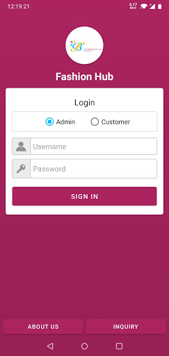 Android application FashionHub screenshort