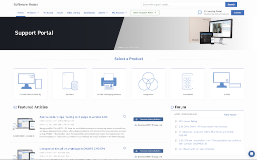 Android application Software House Support Portal screenshort