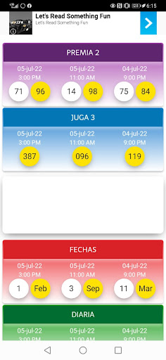 Resultados Loto Nicaragua Screen 2