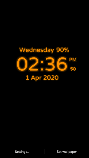 Digital Clock Screen 2