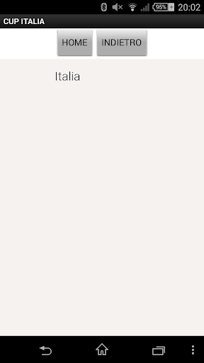 Android application CUP ITALIA screenshort