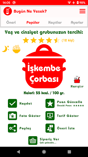 Bugün Ne Yesek? Screen 2