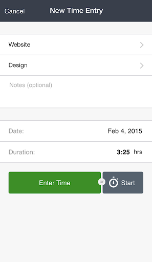 Tick (Time & Budget Tracking) Screen 3