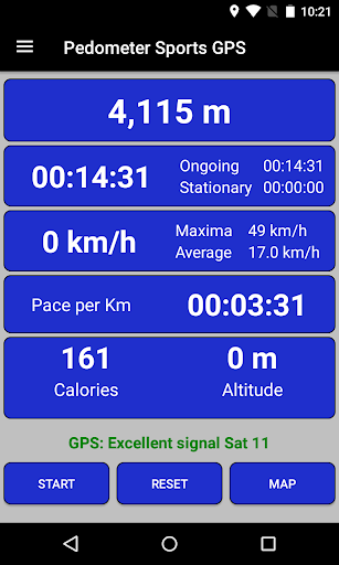 Android application Pedometer GPS Sport screenshort