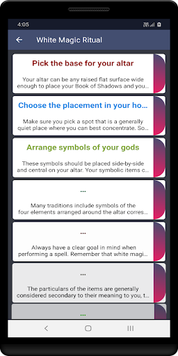 Android application White Magic Ritual screenshort