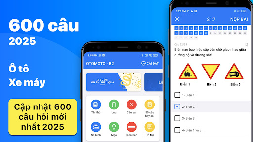600 Câu Lý Thuyết GPLX OTOMOTO Screenshot 1 - AppWisp.com