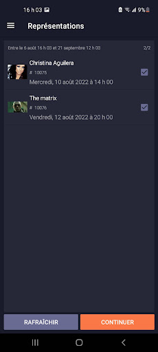 Android application Scan TicketAcces.net screenshort