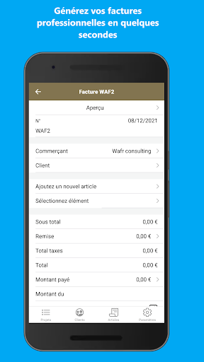 Android application Just Invoice screenshort