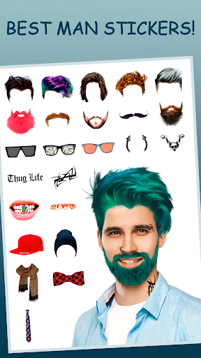 Android application Boy Makeup App: Man Hairstyle screenshort