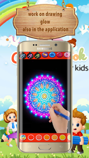 Mandala coloring and glow Screen 2
