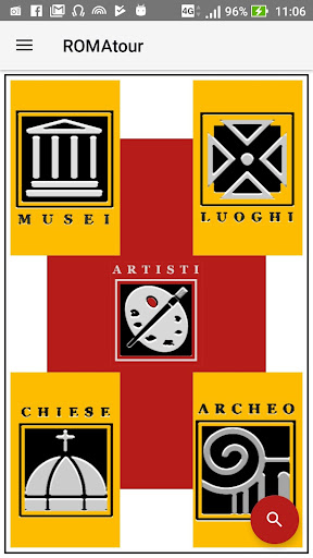 Android application ROMA tour screenshort