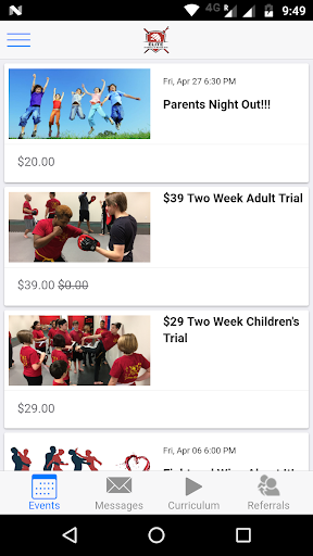 Android application Elite Academy of Martial Arts screenshort